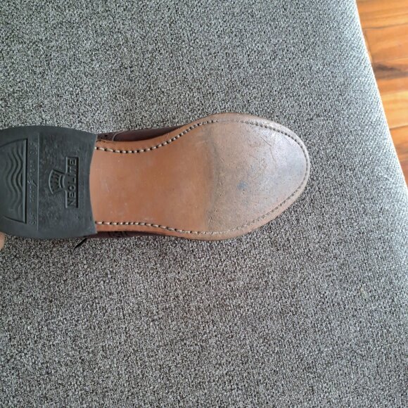 Vintage Cognac Brown Women's Real Leather Loafer Brogues -7.5 - EUC - Picture 5 of 5